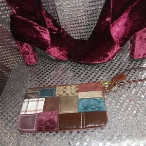 Multi pattern Genuine mini Coach pouch